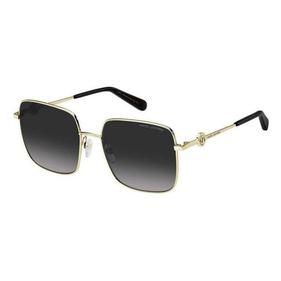 New MARC JACOBS Gold Square Marc 654/S RHL 9O Sunglasses Women - Picture 1 of 4